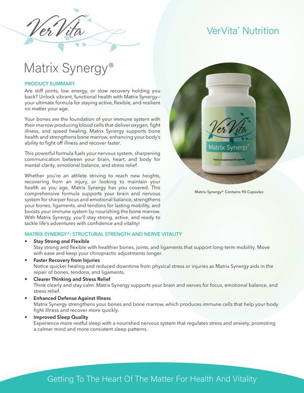 Synergy Matrix Compound Matrix Synergy - VerVita Products, L.L.C
