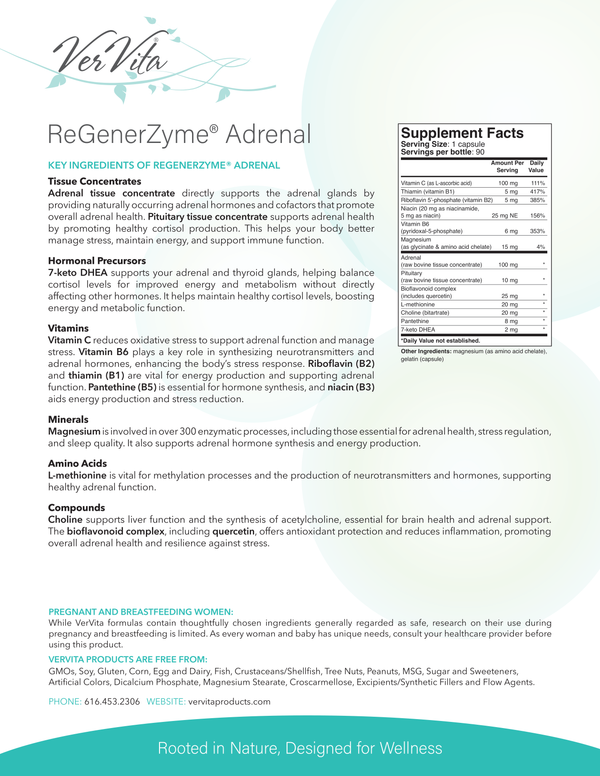 ReGenerZyme Adrenal - VerVita Products, L.L.C
