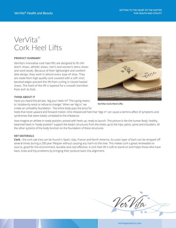 Cork Heel Lifts (10 Pack) VerVita Products, L.L.C