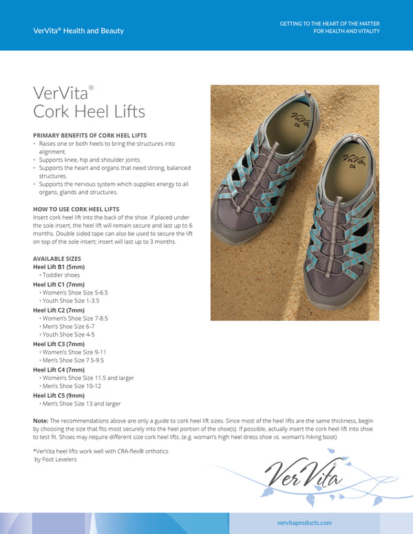 Cork Heel Lifts (10 Pack) VerVita Products, L.L.C