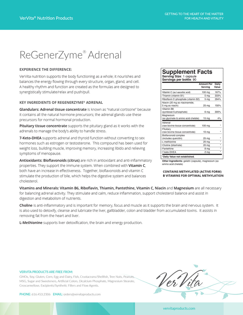 ReGenerZyme® Adrenal - VerVita Products, L.L.C